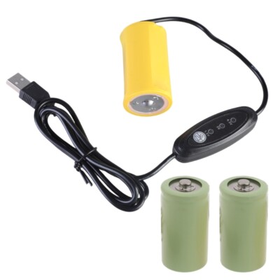 Battery Eliminate Cord USB5V Power Supply Line Replace 3/4.5/1.5V LR20 D Battery