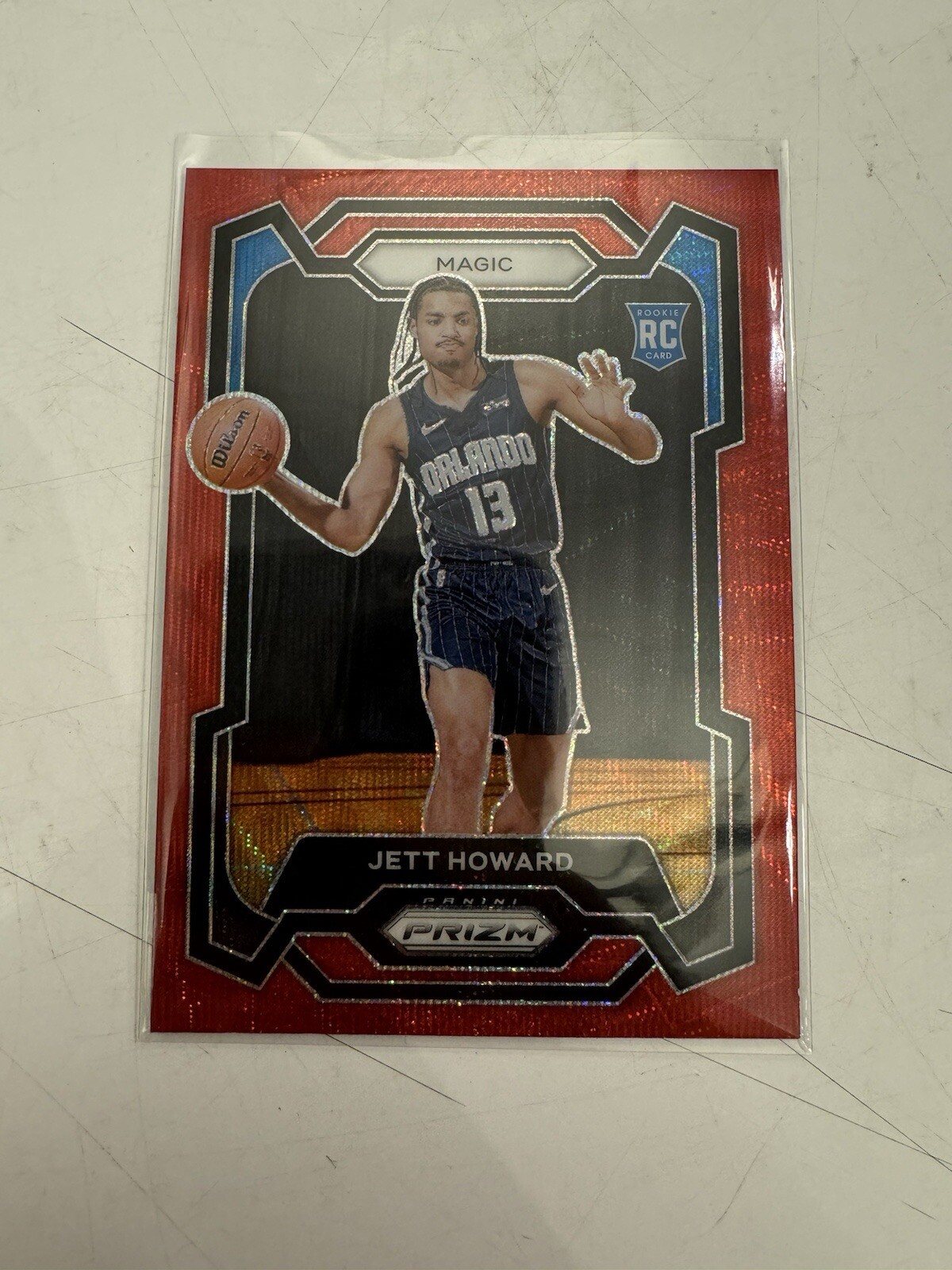 2023-24 Panini Prizm Jett Howard Red Ruby Wave Prizm Rookie SP #132