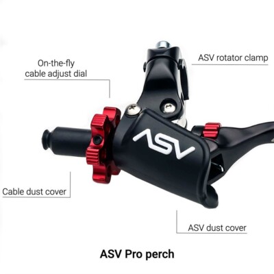 ASV F4 Purple Short Clutch Lever with Pro Perch for Suzuki RMZ250