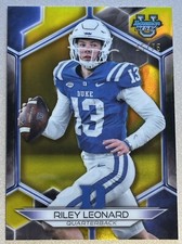 2023 Bowman Best University Riley Leonard Yellow Refractor #/75 Duke Notre Dame