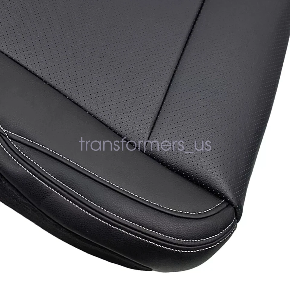 Cubierta de asiento de cuero negra PERF inferior del conductor para Ford F250 Super Duty 2017-2022 Foto 3 de 4