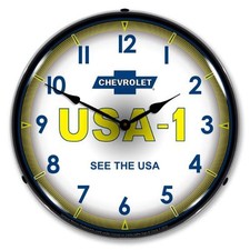 New Chevrolet Usa 1 Retro Vintage Style L.e.d. Lighted Clock - Free Shipping New Chevrolet Usa 1 Retro Vintage Style L.e.d. Lighted Clock - Free Shipping