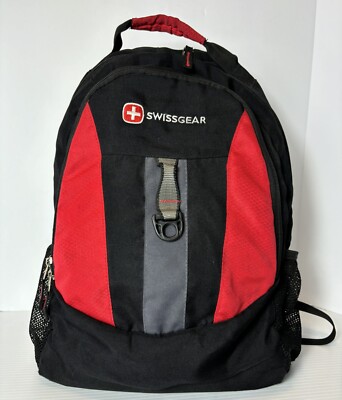 SwissGear Comfort Fit Backpack Travel Book Bag - Red Multi-Pockets
