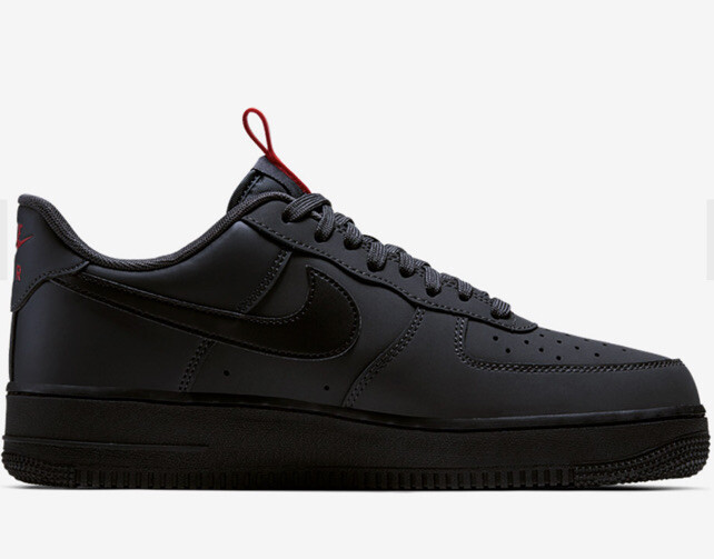 公式正規品!★NIKE AIR FORCE 1 REACT BLACK ANTHRACITE Nike Air Force1 07 US UK 13! Black/Red/Grey Anthracite