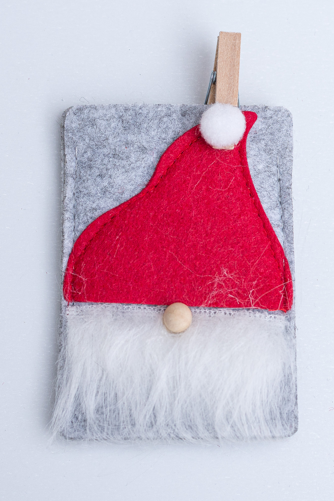 Nikolaus Filz Geschenverpackung für Gutschein oder Geld zu Weihnachten Advent