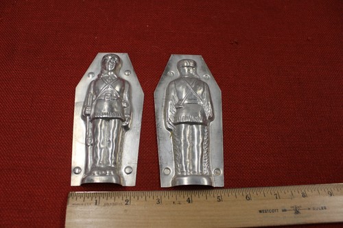 Metal Vintage Mountain Man Frontier Chocolate Mold Antique Kitchen Collectible - Picture 5 of 6