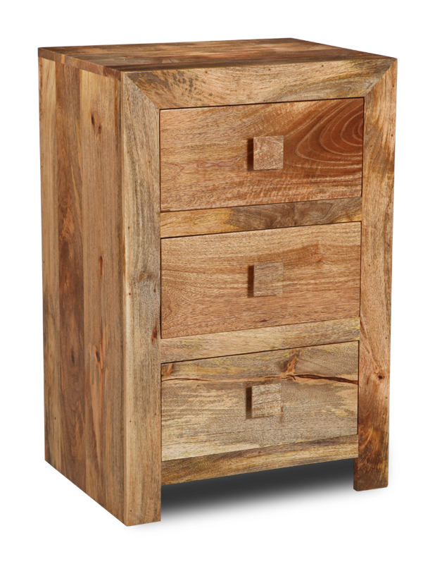 SOLID MANGO WOOD LIGHT DAKOTA SMALL CHEST OF DRAWERS NEW INDIAN FURNITURE (56L)