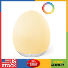 Egg Night Light for Kids - 7 Color Modes, Touch Control, Rechargeable, Timer
