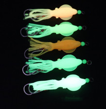 5Pcs/Lot Glow Squid Soft Bait Deep Sea Big Game Lure Soft Bait Fishing Hooks