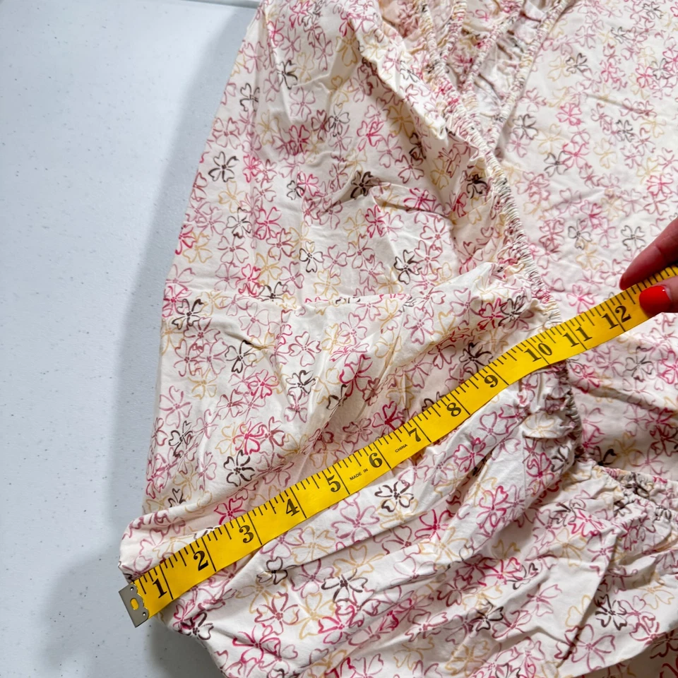 Sábana bajera anne de solene rosa floral algodón francia moderna Foto 3 de 4