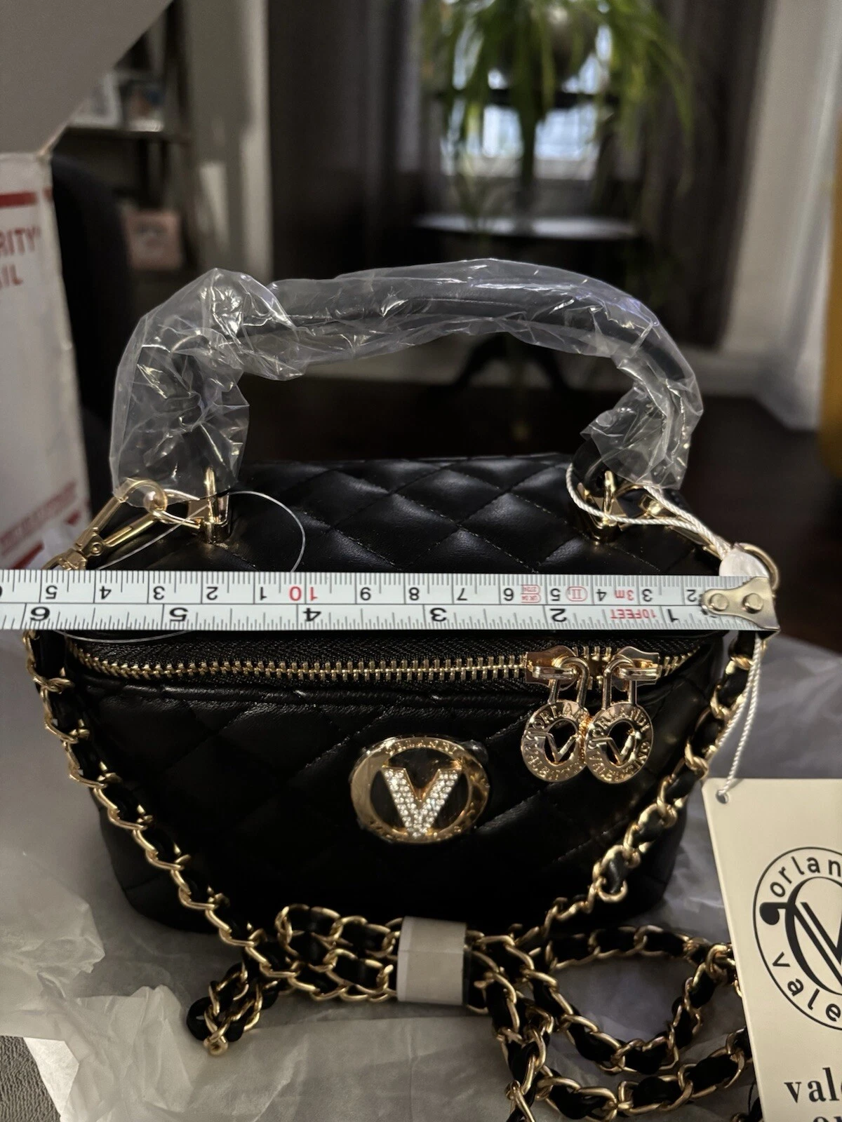 Valentino Orlandi Borsa Vanity Box Manico Superiore Nera Nuova con Etichetta Stile V 3022D
