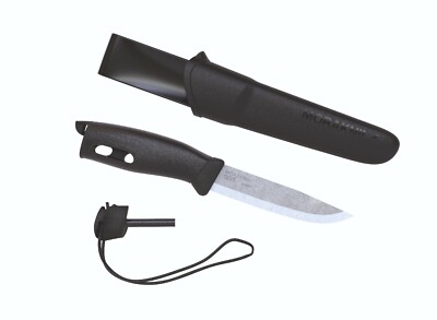 MORAKNIV SWEDEN COMPANION SPARK KNIFE / BLACK ** incl. SHEATH & FIRE STARTER **