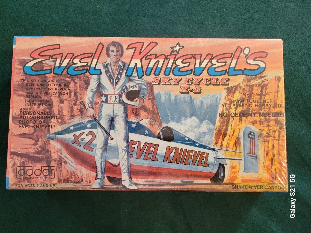 1974 Evel Knievel Snap-tite Sky Cycle X-2 Model (Factory Sealed