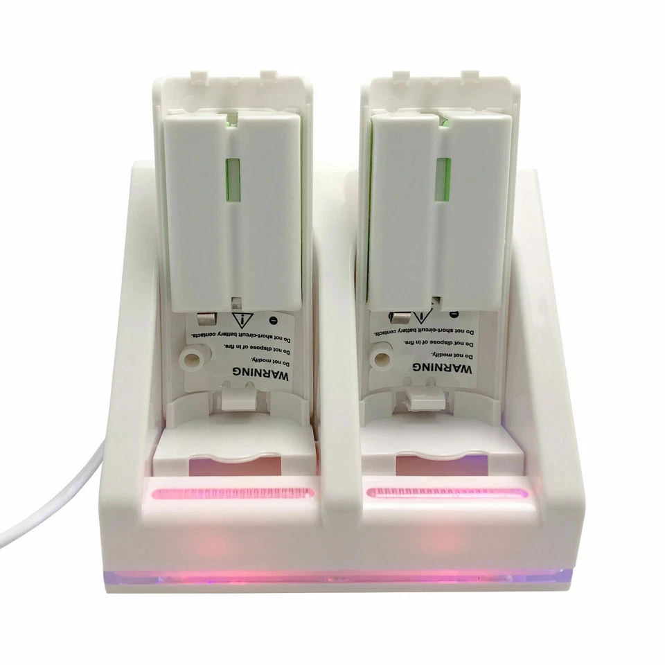 Paquete de 2/4 baterías recargables + base de cargador para mando a distancia Nintendo Wii Foto 4 de 4