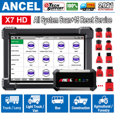 ANCEL X7HD Heavy Duty Profi OBD2 Diagnosegerät für Busse Trucks LKW Nutzfahrzeug