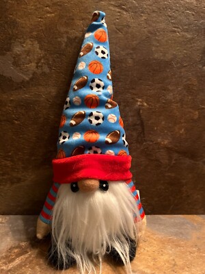 GNOME ATHLETE ''CHAMP'' Sports Soccer Basketball Football Plush Hug Giftcraft NWT