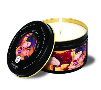 Shunga Erotic Art Sensual Massage Scented Candle Caress Sensations Lavender, New