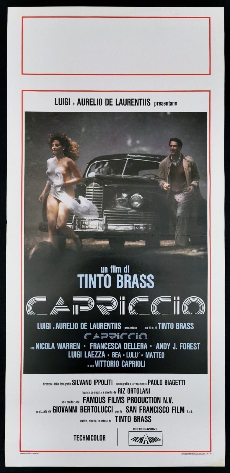 Locandina originale film Capriccio (1987) - Regia di Tinto Brass