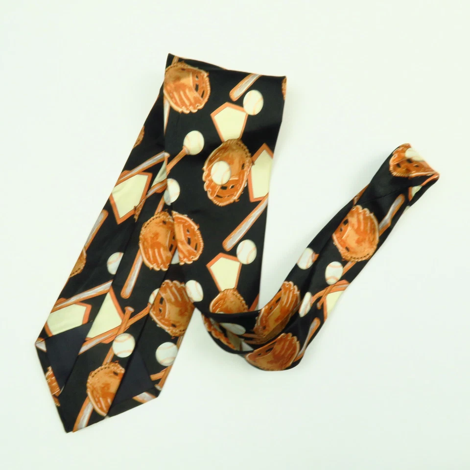 Jonathan Rogers Hombres Novedad Cuello Corbata Guantes de Béisbol Pelotas Bates 57"x4" Bases Foto 4 de 4