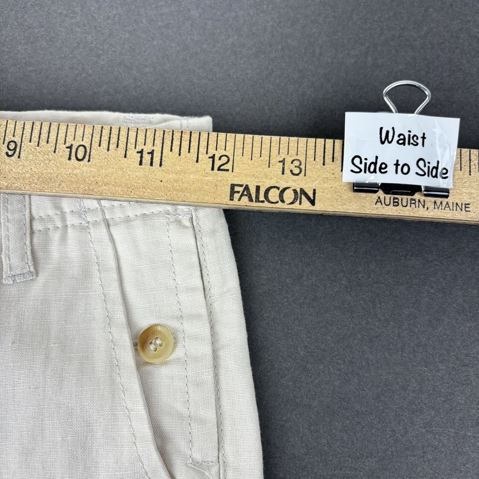 Mayoral Niño Talla 6 Beige Avena Lino Pantalones Rectos Uniforme Foto 4 de 4