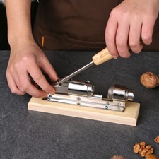 Nussknacker Maschine Retro Nussbrecher Metall Walnuss Nuss&ouml;ffner Holz Nu&szlig;knacker