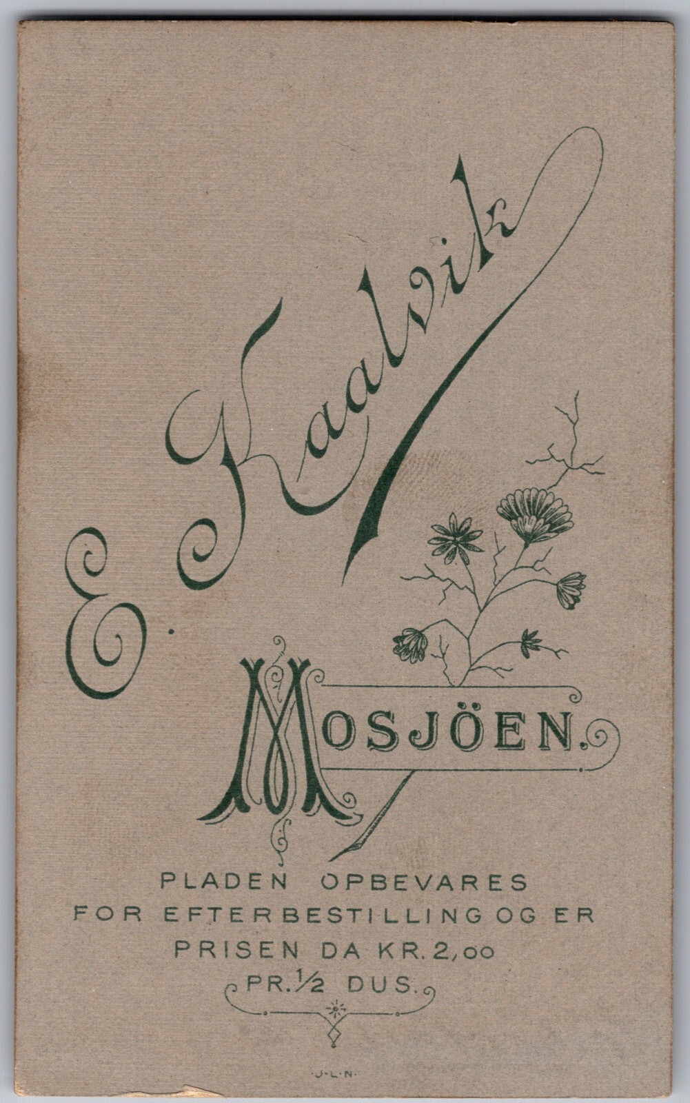 CDV CIRCA 1890s E. KAABVIK HANDSOME YOUNG SOLDIER HOLDING RIFLE MOSJOENS NORWAY — additional view