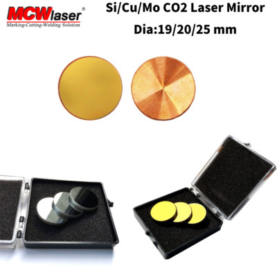 3PCS CO2 Laser Spiegel Si Cu Mo / Molybdän Spiegel für Lasergravur schneiden