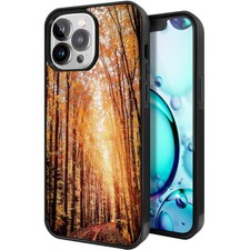 Phone Case, TPU Protective Case Orange Autumn Garden Scratch-Resistant Cover