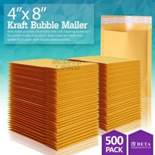 500 000 4 x 8 inch Kraft Bubble Padded Envelopes Mailers Shipping Bag 4" x 8"