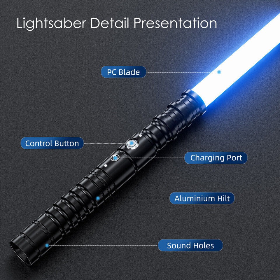 (63cm) 2in1 Lightsaber Metal Hilt Force FX Heavy Dueling Light Sabers