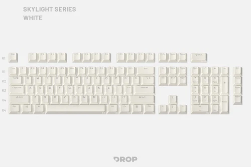 DROP MDX-34629-2 White Shine Through Series Keycap Set 108-key Layouts