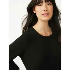 Free Assembly Women's Crewneck Swing Dress Size XXL True Black --K8--