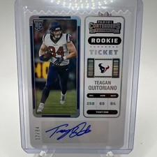 2022 PANINI CONTENDERS TEAGAN QUITORIANO DIE CUT ROOKIE TICKET AUTO 16/84 