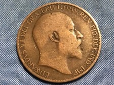 1910 Edward VII British Halfpenny 1/2p
