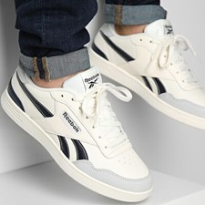 Reebok Court Advance Clip Men  s Athletic Shoe White Sneakers Trainers 756