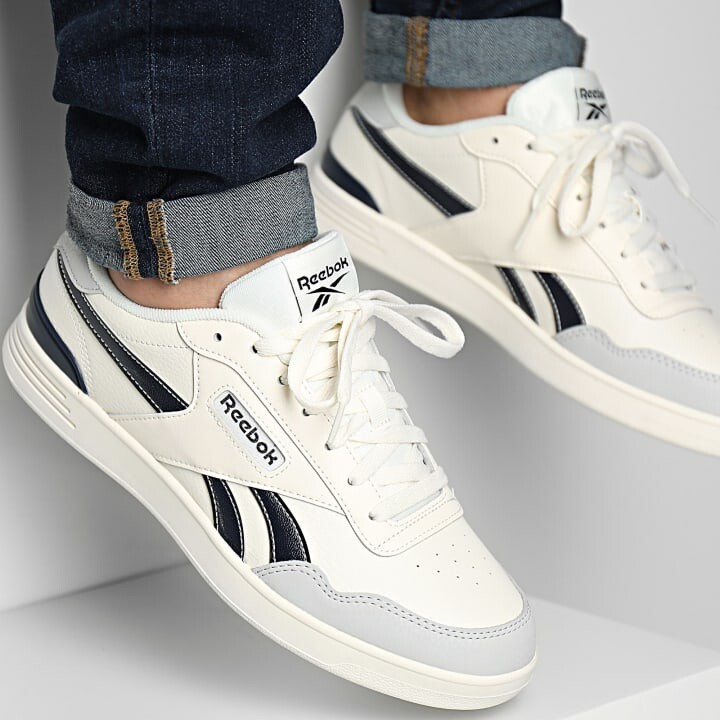 Reebok Court Advance Clip Men’s Athletic Shoe White Sneakers Trainers #756