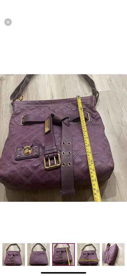 Bolso de Mano Marc Jacobs Acolchado Cuero Casey Cinturón Púrpura Foto 4 de 4