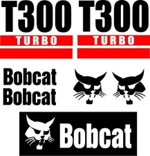 7PC Kit fits Bobcat T300 Turbo Skid Steer Set Vinyl Decal Graphics Sticker Kit