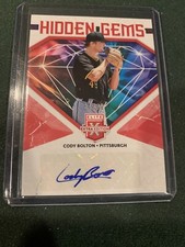 CODY BOLTON 2019 Extra Edition HIDDEN GEMS RED Rookie RC Autograph AUTO #d 34/49