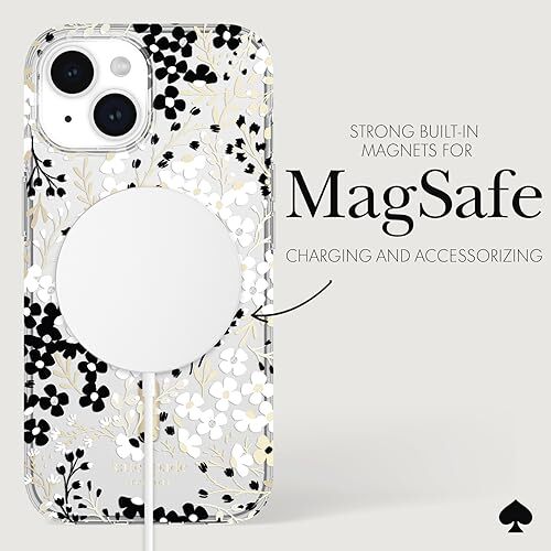 iPhone 15 Case/iPhone 14 Case/iPhone 13 Case, Multi Floral Black and White - Picture 6 of 8