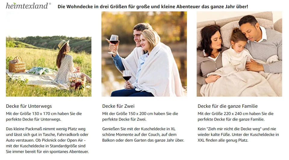 heimtexland ® Kuscheldecke Wohndecke SUPER SOFT Flanell Decke Sofadecke Typ380 - Bild 3 von 4