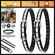 Durable TPU Replacement Strap for E-Collar, Waterproof, Reflective Strip, 2 Pack