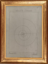 HENRI LAFFITE (1885-1977) ELEVE DE RODIN - DESSIN VOLUTE IONIQUE 1898 (715)