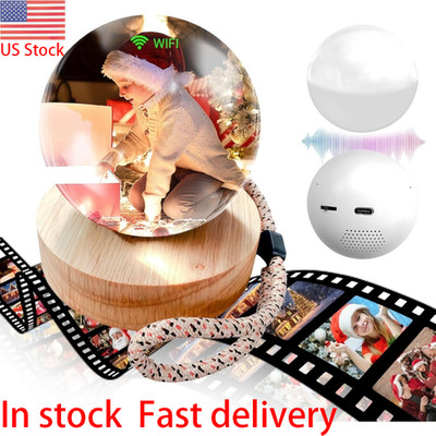 3D Crystal Ball WiFi Memory Sphere Lamp Video Player Night Light Xmas Gift Decor