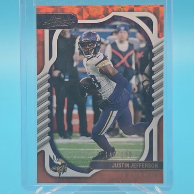 2022 Panini Absolute Justin Jefferson #89 Orange Mosaic /199 Minnesota Vikings 