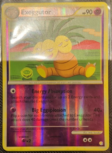 Exeggutor 18/123 HeartGold SoulSilver Reverse Holofoil Rare LP Pokemon