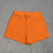 Vintage Orange Mom Jean Shorts Festival Size 7 90s Lee High Waist Egirl Cali USA