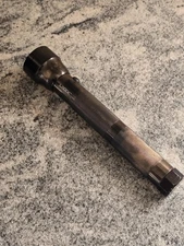 Logix Heavy Duty Flashlight Black 12 Inch Vintage Metal Utility Torch USA Patent