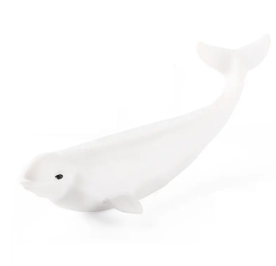Beluga Whale Fish Toy Action Figure Small Animal Figurine Doll Gift for Kids