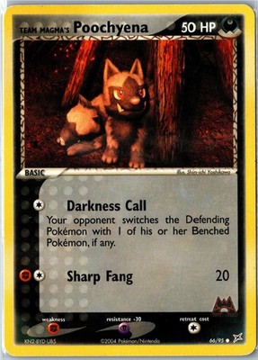 Pokemon Card - Team Magma's Poochyena 66/95 Team Magma vs Team Aqua Common MP